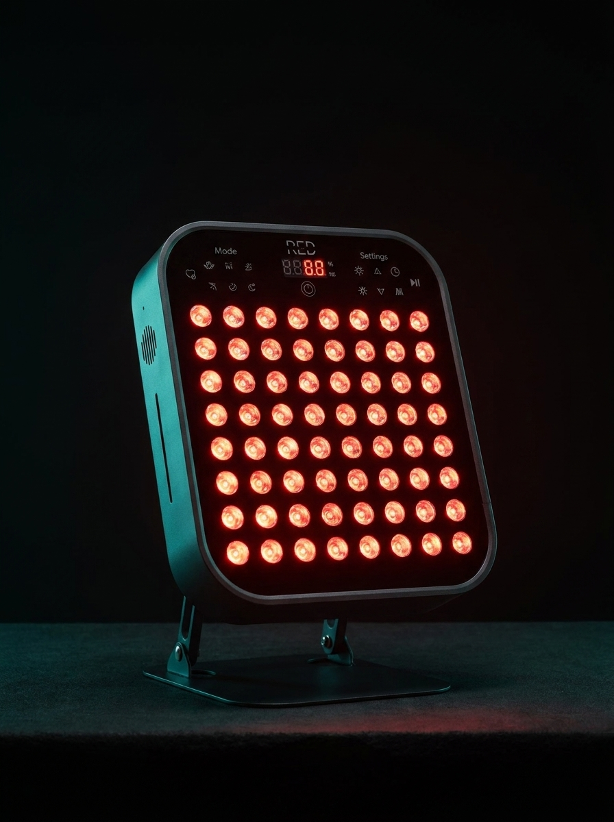 The Small Panel — Renew Red Light compact panel in dark recovery studio